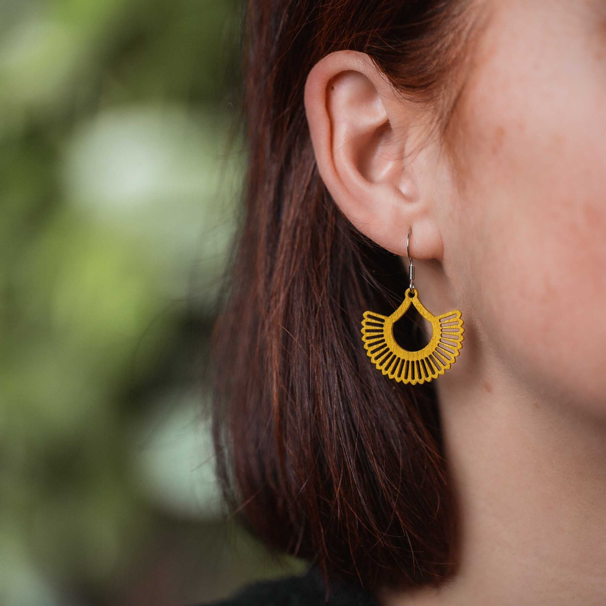 Ohrringe / Ohrhänger aus Holz | Boho