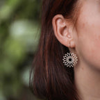 Ohrringe / Ohrhänger aus Holz | Flower