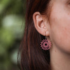 Ohrringe / Ohrhänger aus Holz | Flower