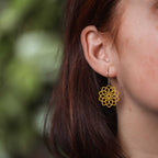 Ohrringe / Ohrhänger aus Holz | Mandala