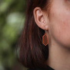 Ohrringe / Ohrhänger aus Holz | Geometric