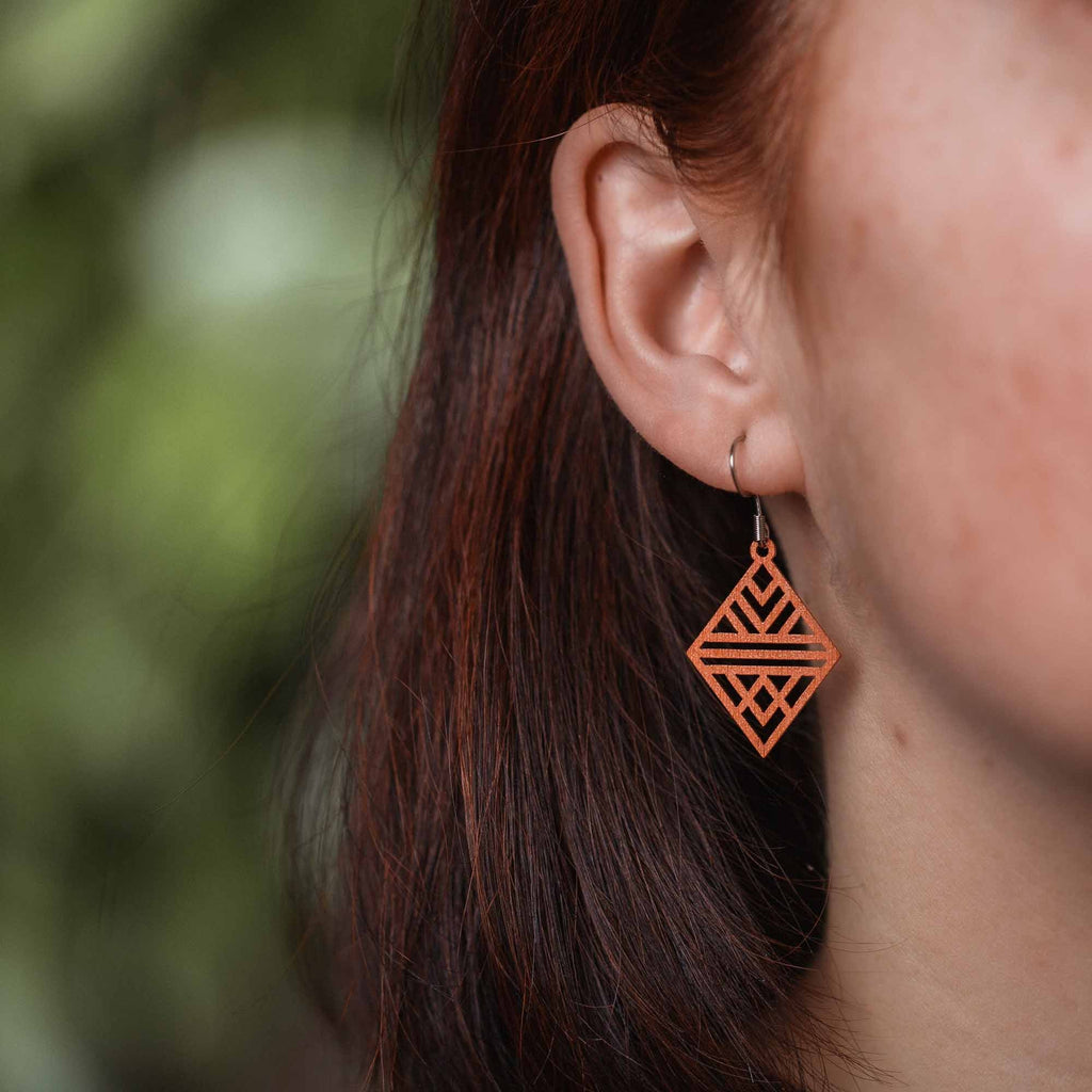 Ohrringe / Ohrhänger aus Holz | Tribal Echo