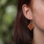 Ohrringe / Ohrhänger aus Holz | Tribal Echo