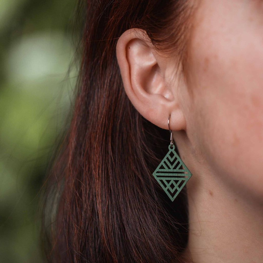 Ohrringe / Ohrhänger aus Holz | Tribal Echo