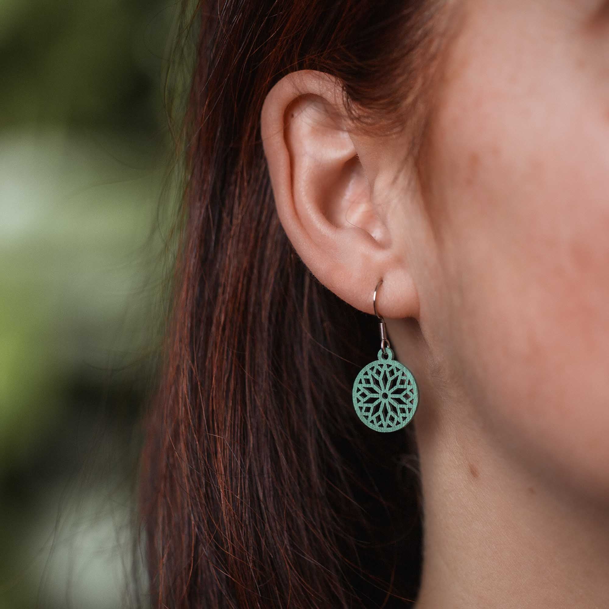 Ohrringe / Ohrhänger aus Holz | Sunwheel