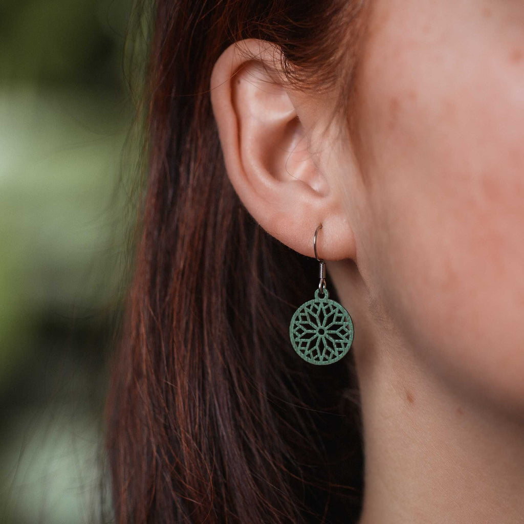 Ohrringe / Ohrhänger aus Holz | Sunwheel