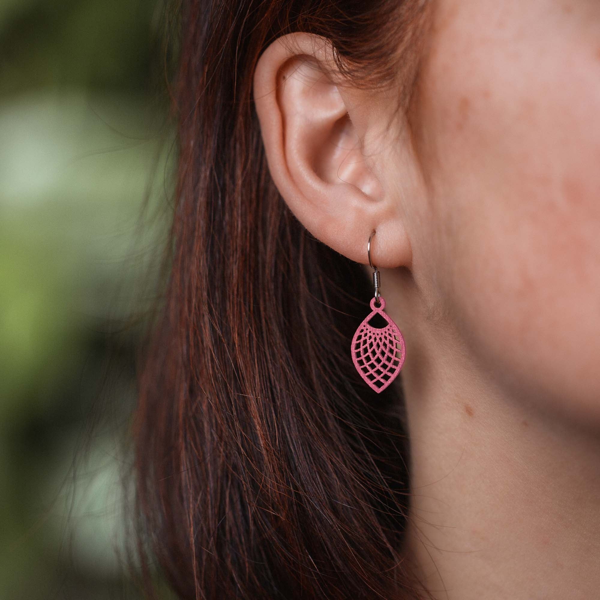 Ohrringe / Ohrhänger aus Holz | Leaf