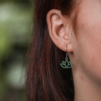 Ohrringe / Ohrhänger aus Holz | Flower Lotus