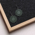 Ohrringe / Ohrhänger aus Holz | Mandala