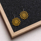 Ohrringe / Ohrhänger aus Holz | Mandala