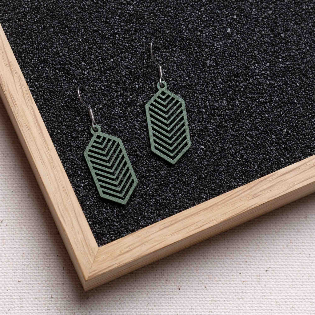 Ohrringe / Ohrhänger aus Holz | Geometric