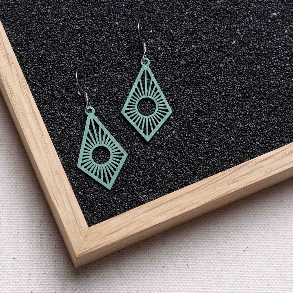 Ohrringe / Ohrhänger aus Holz | Sunrise