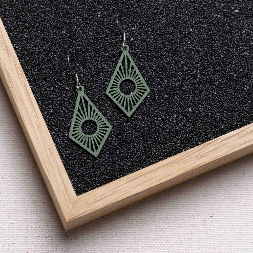 Ohrringe / Ohrhänger aus Holz | Sunrise