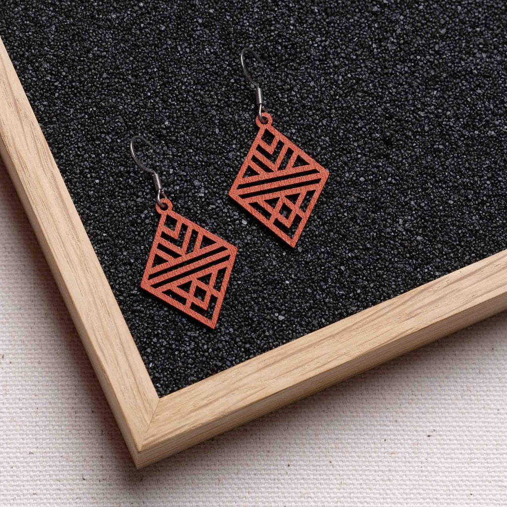 Ohrringe / Ohrhänger aus Holz | Tribal Echo