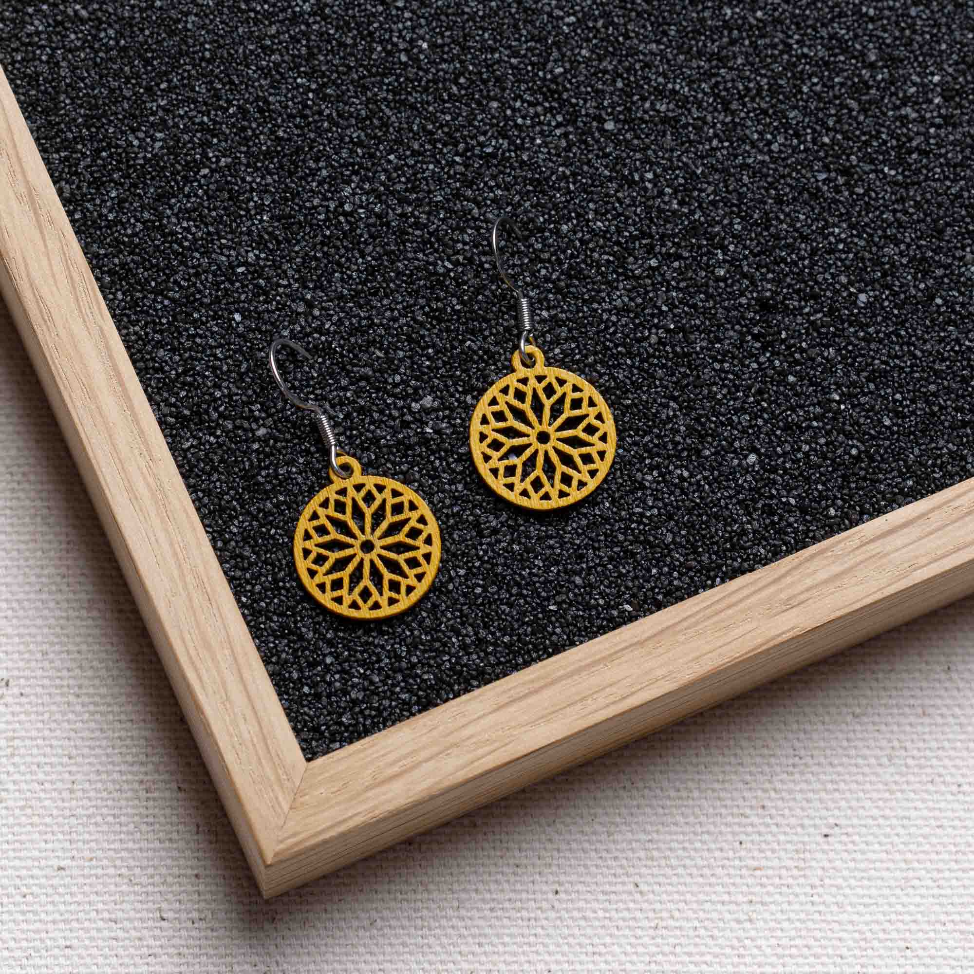 Ohrringe / Ohrhänger aus Holz | Sunwheel