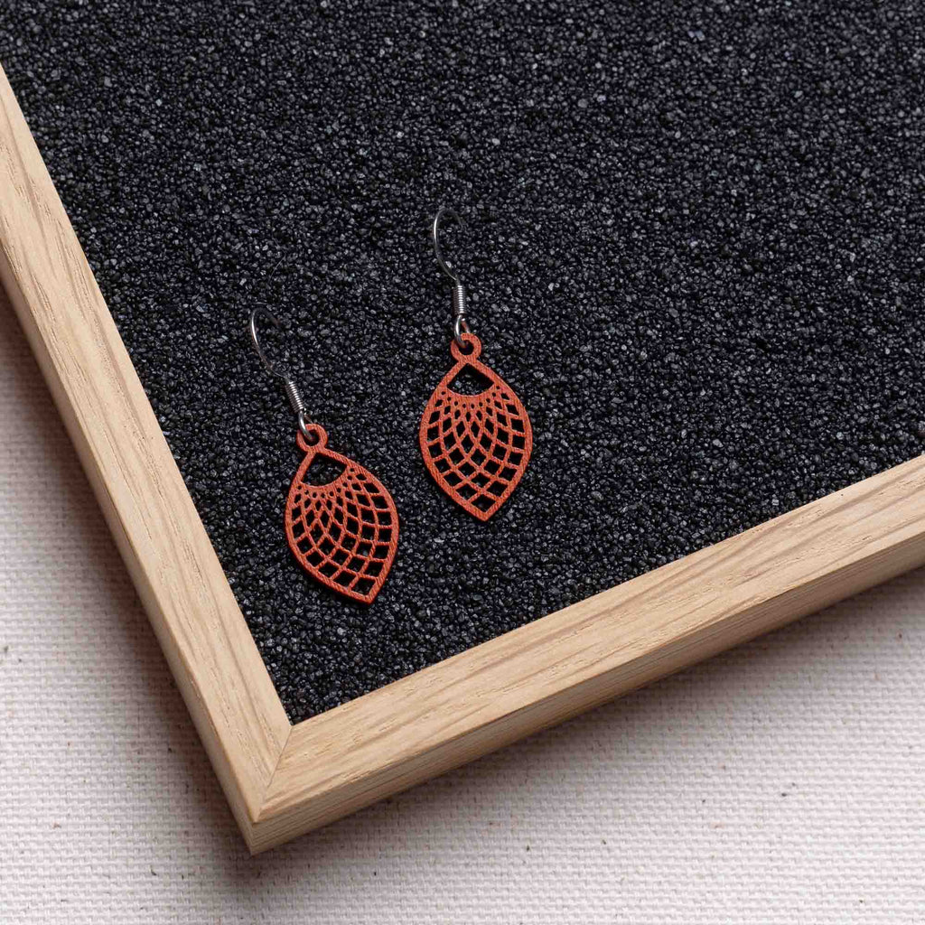 Ohrringe / Ohrhänger aus Holz | Leaf