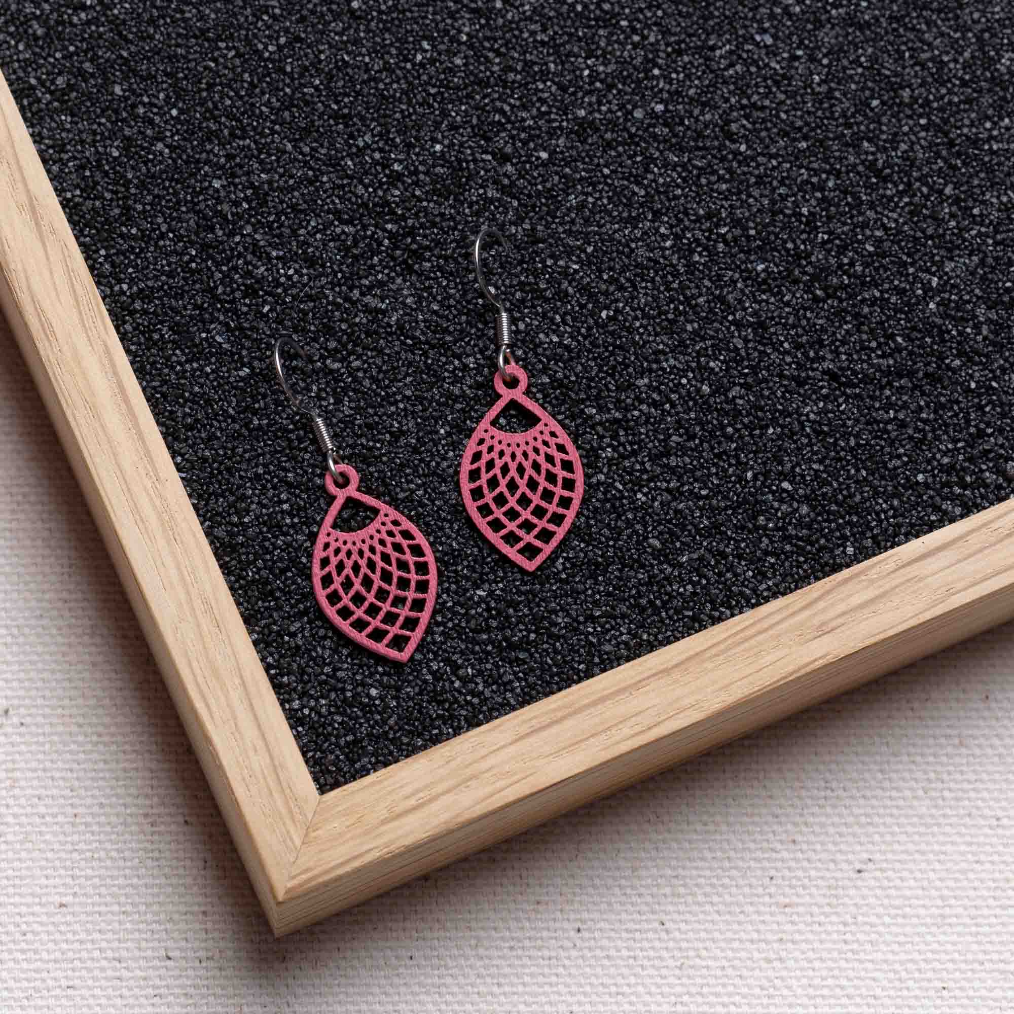 Ohrringe / Ohrhänger aus Holz | Leaf