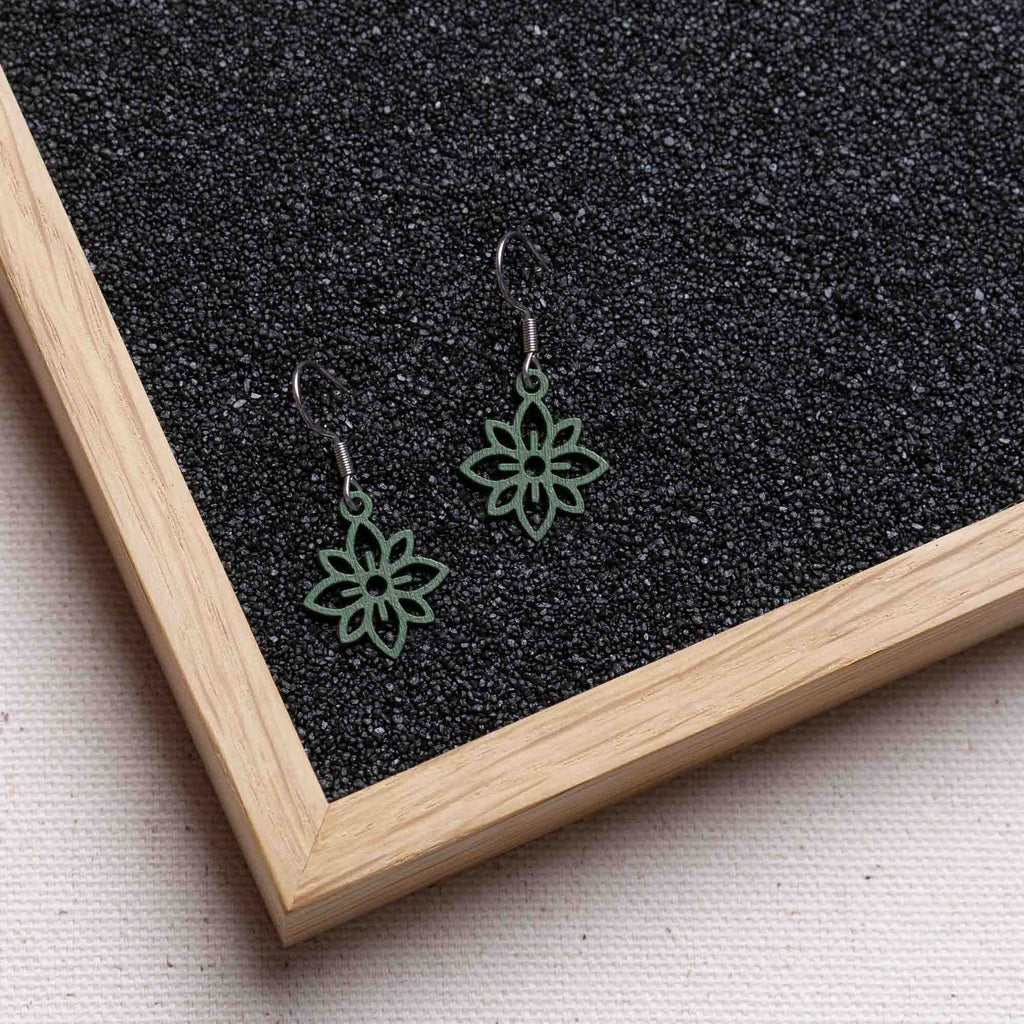 Ohrringe / Ohrhänger aus Holz | Flower mini