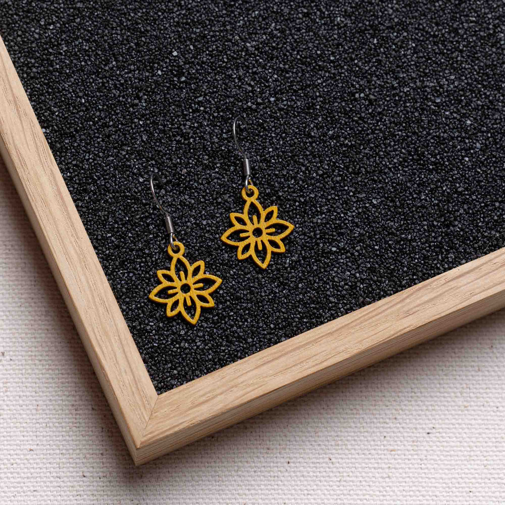 Ohrringe / Ohrhänger aus Holz | Flower mini