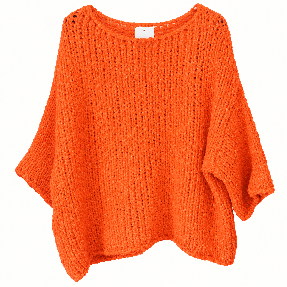Damen Strickpullover Cozy Chic – Lässige Passform, Weich & Gemütlich, Champagner & Orange