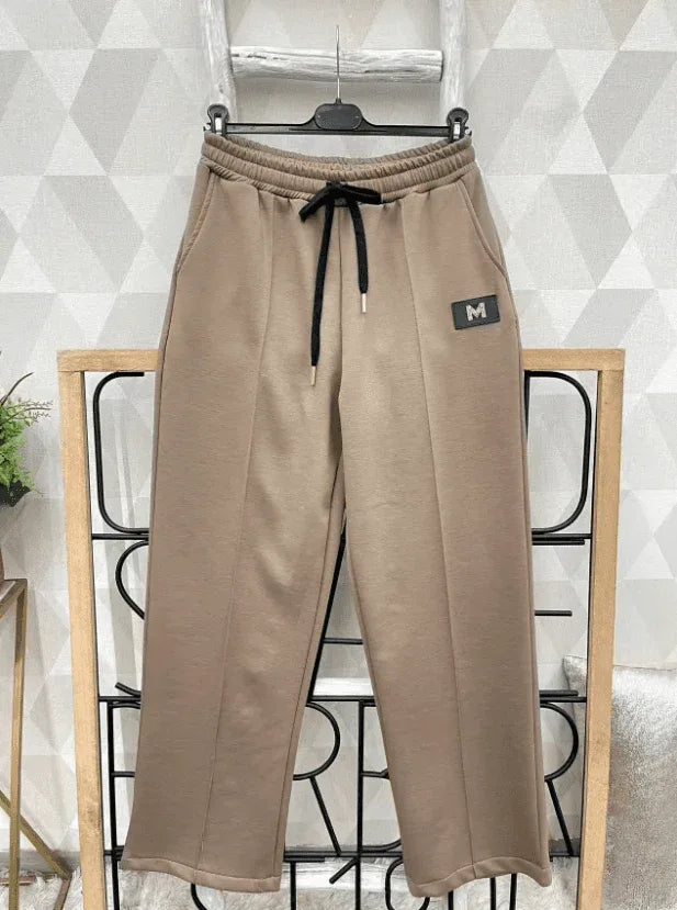 Damen Fleece-Hose mit Taschen – Warme weiche bequeme Hose für Freizeit & Outdoor