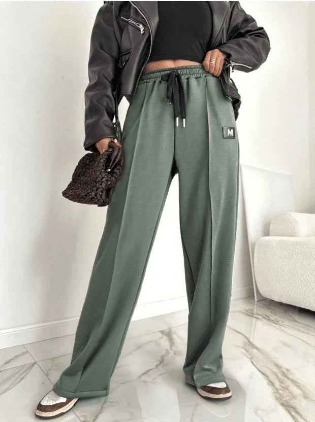 Damen Fleece-Hose mit Taschen – Warme weiche bequeme Hose für Freizeit & Outdoor