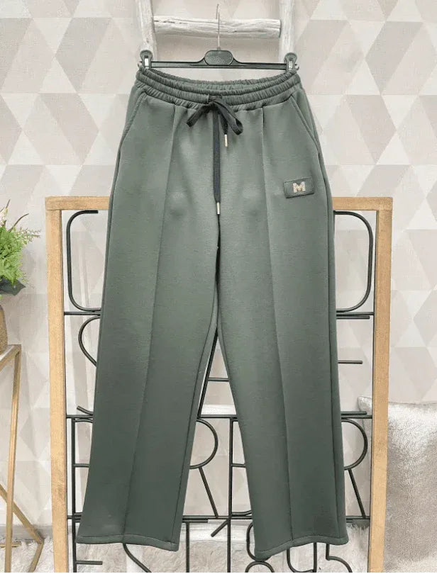 Damen Fleece-Hose mit Taschen – Warme weiche bequeme Hose für Freizeit & Outdoor