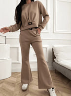 Damen Fleece-Set Zweiteilig – Warmes weiches gemütliches Set für Zuhause & Freizeit