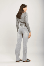 Toxik3 - Gerade geschnittene Stretch-Jeans in Hellgrau – bequem & vielseitig kombinierbar