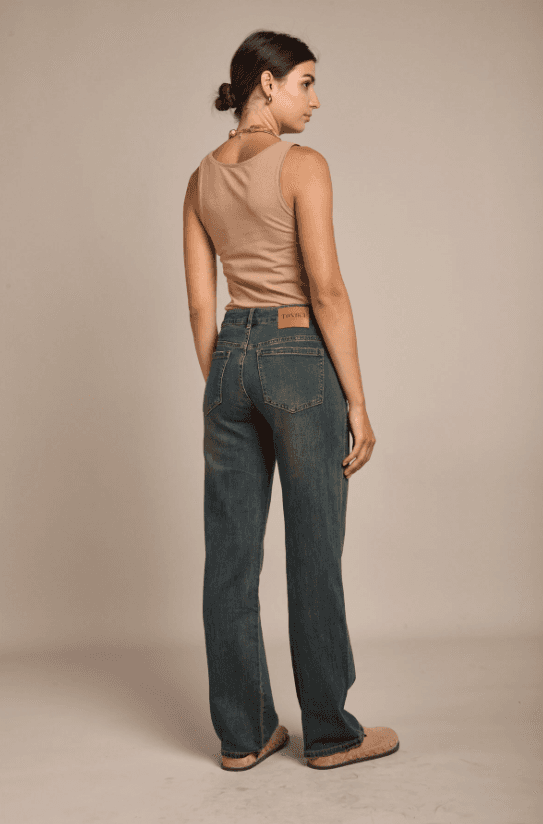 Toxik3 - Straight Jeans im Used-Look – High Waist & bequemer Stretch
