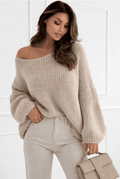 Leichter Oversize Strickpullover mit Lochmuster – modern, bequem & vielseitig