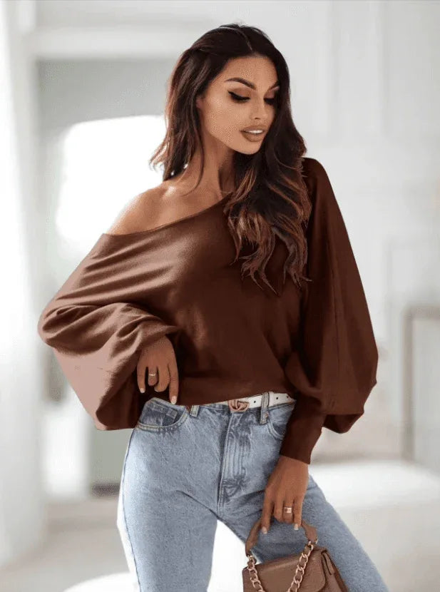 Damen Longpullover Lockere Passform – Langer warmer bequemer Pulli für entspannte Tage