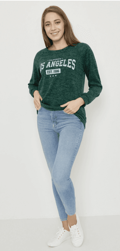 Kuscheliger Sweaty Damen Frontansicht – weiche Qualität & bequeme Passform