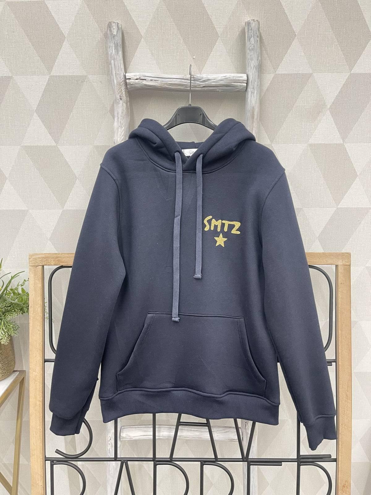 Kapuzenpullover aus gebürstetem Fleece mit Druck - Star - Trendy Fashion