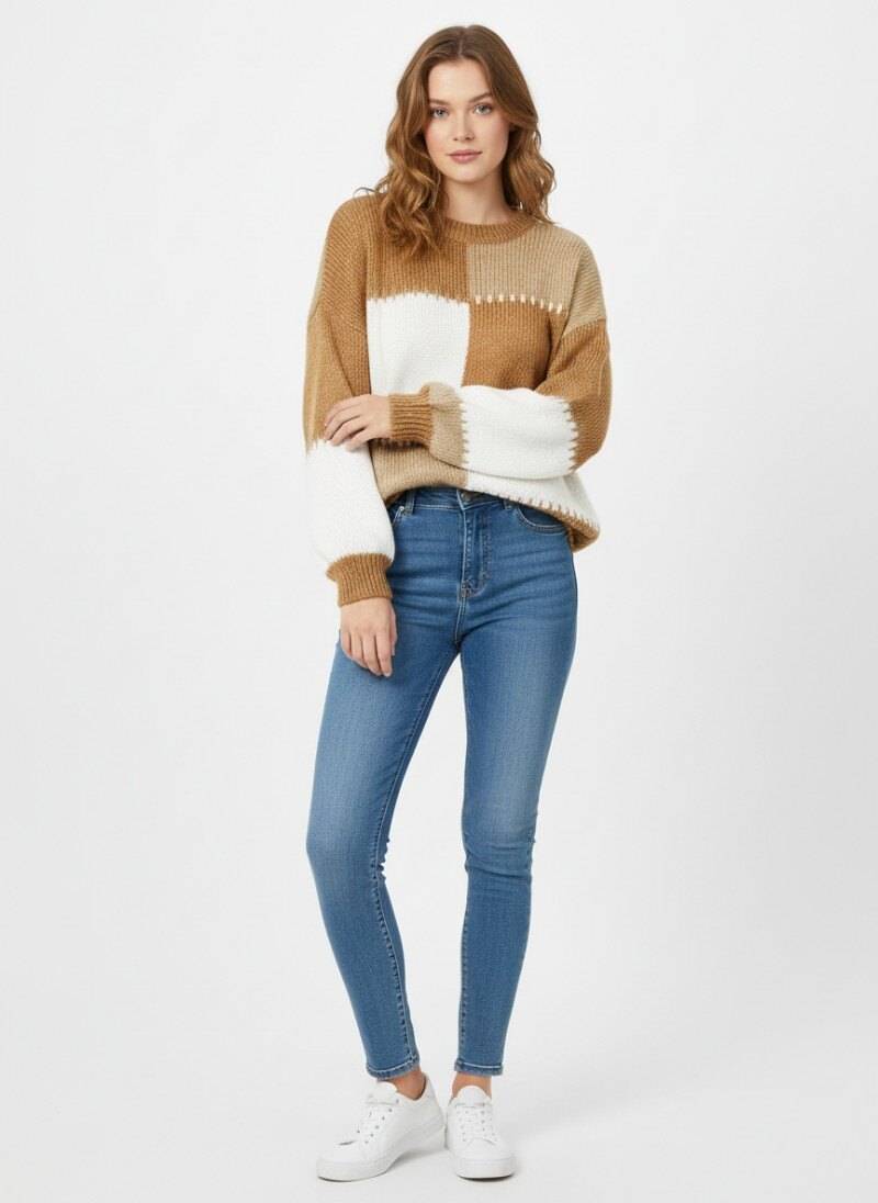 Eleganter Damen Rundhals-Pullover – weich, zeitlos & vielseitig kombinierbar