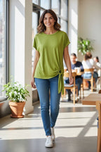 Damen Shirt Viskose in Taupe – fließend, elastisch & elegant für jeden Anlass