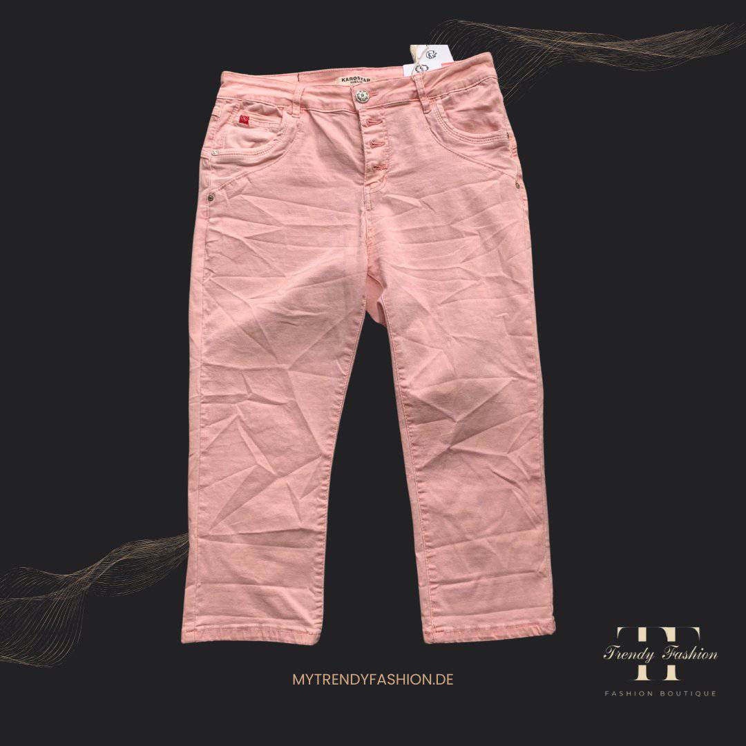 Karostar Baggy Jeans - Rosa Kurz - Trendy Fashion