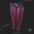 Damen Lederimitat Joggpants Bordeaux – Edle Optik mit hohem Tragekomfort