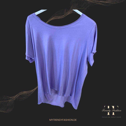 Damen Basic Longshirt Uni Blau – Vielseitiges Alltagsshirt in Uni-Farben