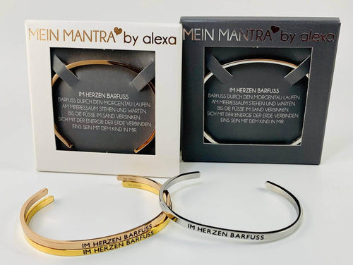 Damen Armband Gravur Im Herzen Barfuss – Bedeutungsvoller Mantra-Schmuck