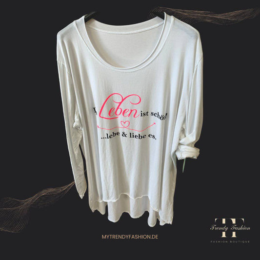 Langarmshirt Leben - Trendy Fashion