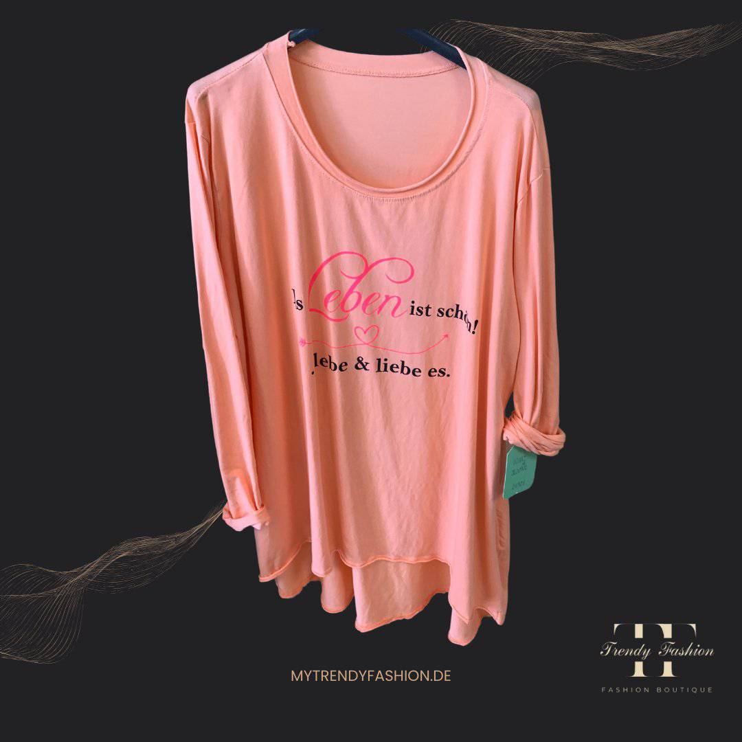 Langarmshirt Leben - Trendy Fashion