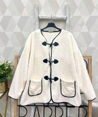 Teddy-Fleece-Jacke mit Knebelverschlüssen